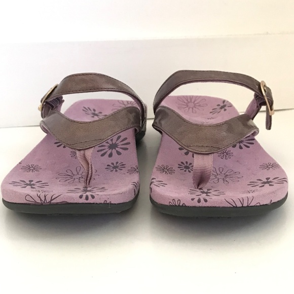 VIONIC Rosemary Orthotic Sandals Purple and Metallic Bronze Women’s Size 7 - Picture 11 of 16